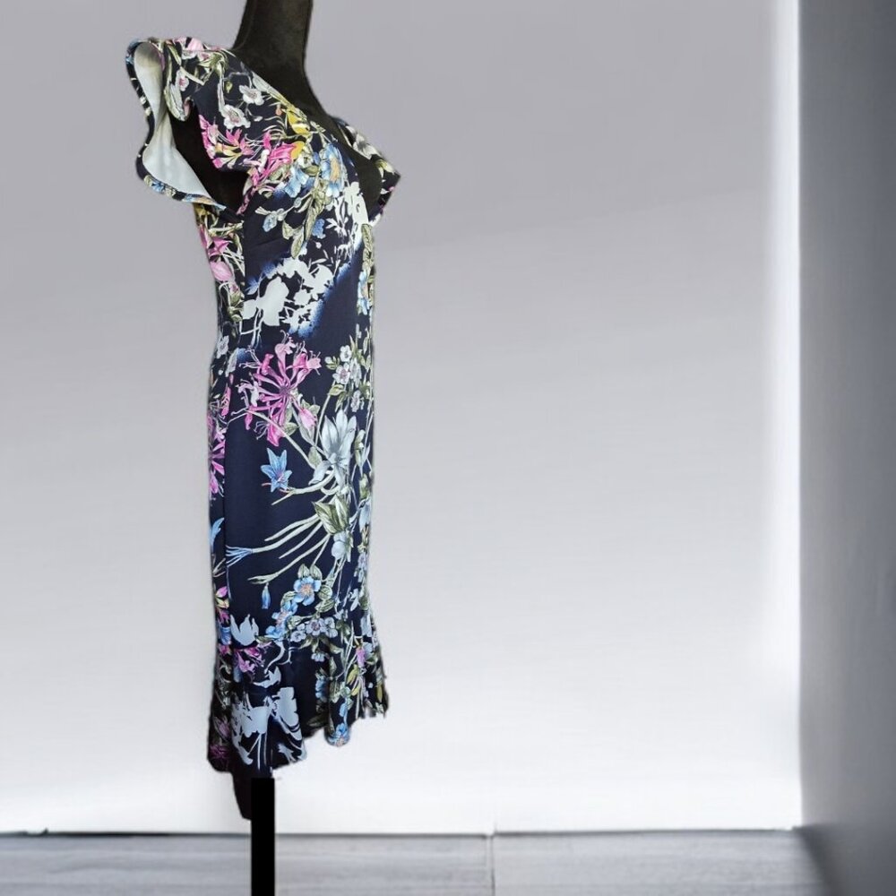 BLUEBELL Floral High/Low Hem Pullover V Neck Size M/L - Picture 2 of 7